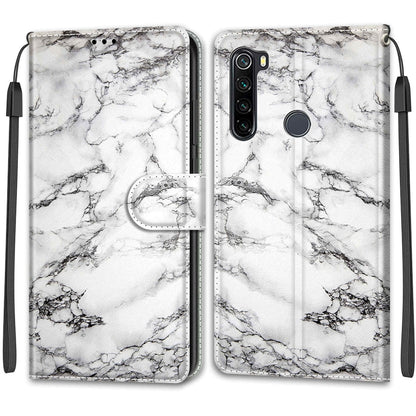 For Xiaomi Redmi Note 8 Voltage Coloured Drawing Magnetic Clasp Horizontal Flip PU Leather Case with Holder & Card Slots(C01 White Marble) - Xiaomi Cases by buy2fix | Online Shopping UK | buy2fix