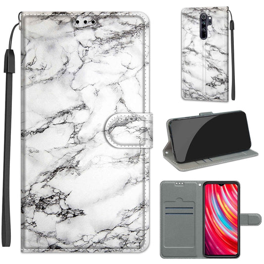 For Xiaomi Redmi Note 8 Pro Voltage Coloured Drawing Magnetic Clasp Horizontal Flip PU Leather Case with Holder & Card Slots(C01 White Marble) - Xiaomi Cases by buy2fix | Online Shopping UK | buy2fix