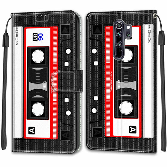 For Xiaomi Redmi Note 8 Pro Voltage Coloured Drawing Magnetic Clasp Horizontal Flip PU Leather Case with Holder & Card Slots(C10 Black Red Tape) - Xiaomi Cases by buy2fix | Online Shopping UK | buy2fix