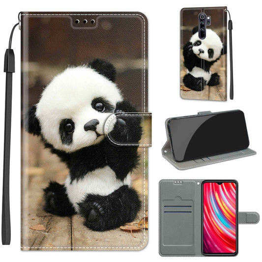 For Xiaomi Redmi Note 8 Pro Voltage Coloured Drawing Magnetic Clasp Horizontal Flip PU Leather Case with Holder & Card Slots(C18 Wood Board Panda) - Xiaomi Cases by buy2fix | Online Shopping UK | buy2fix