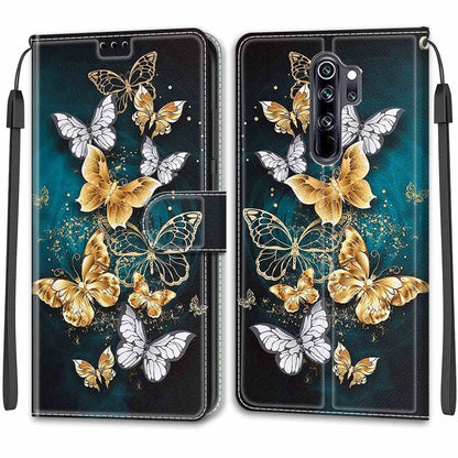 For Xiaomi Redmi Note 8 Pro Voltage Coloured Drawing Magnetic Clasp Horizontal Flip PU Leather Case with Holder & Card Slots(C20 Gold Silver Flying Butterflies) - Xiaomi Cases by buy2fix | Online Shopping UK | buy2fix