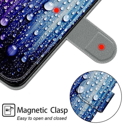 For Xiaomi Redmi Note 10 4G/Note 10S Voltage Coloured Drawing Magnetic Clasp Horizontal Flip PU Leather Case with Holder & Card Slots(C05 Purple Blue Water Drops) - Xiaomi Cases by buy2fix | Online Shopping UK | buy2fix