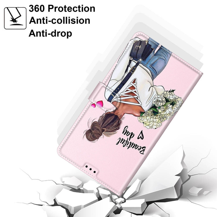 For Xiaomi Redmi Note 9 5G/ 9T Voltage Coloured Drawing Magnetic Clasp Horizontal Flip PU Leather Case with Holder & Card Slots(C09 Hug Flower) - Xiaomi Cases by buy2fix | Online Shopping UK | buy2fix