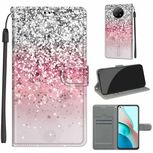 For Xiaomi Redmi Note 9 5G/ 9T Voltage Coloured Drawing Magnetic Clasp Horizontal Flip PU Leather Case with Holder & Card Slots(C13 Silver Pink Glitter) - Xiaomi Cases by buy2fix | Online Shopping UK | buy2fix