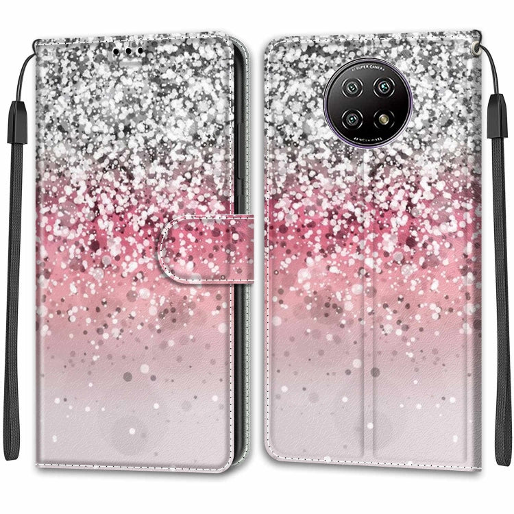 For Xiaomi Redmi Note 9 5G/ 9T Voltage Coloured Drawing Magnetic Clasp Horizontal Flip PU Leather Case with Holder & Card Slots(C13 Silver Pink Glitter) - Xiaomi Cases by buy2fix | Online Shopping UK | buy2fix