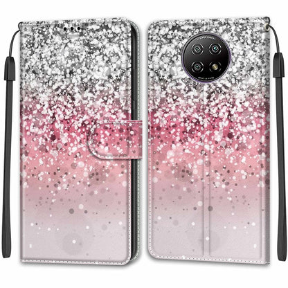 For Xiaomi Redmi Note 9 5G/ 9T Voltage Coloured Drawing Magnetic Clasp Horizontal Flip PU Leather Case with Holder & Card Slots(C13 Silver Pink Glitter) - Xiaomi Cases by buy2fix | Online Shopping UK | buy2fix