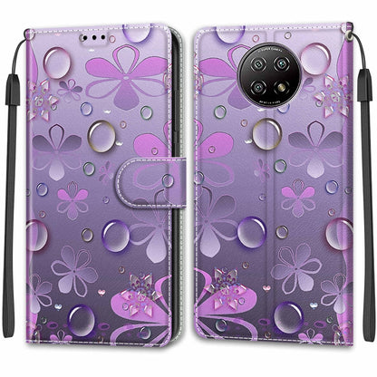 For Xiaomi Redmi Note 9 5G/ 9T Voltage Coloured Drawing Magnetic Clasp Horizontal Flip PU Leather Case with Holder & Card Slots(C16 Water Drop Six Petal Flower) - Xiaomi Cases by buy2fix | Online Shopping UK | buy2fix