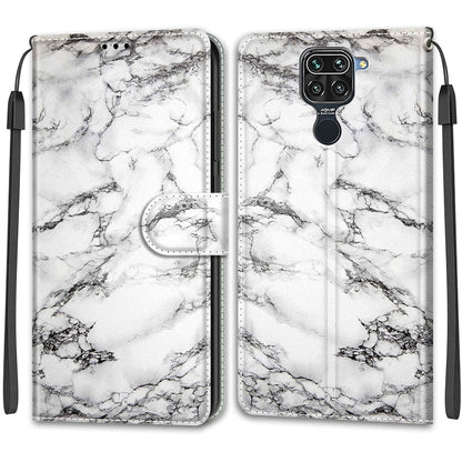For Xiaomi Redmi Note 9/Redmi 10X 4G Voltage Coloured Drawing Magnetic Clasp Horizontal Flip PU Leather Case with Holder & Card Slots(C01 White Marble) - Xiaomi Cases by buy2fix | Online Shopping UK | buy2fix