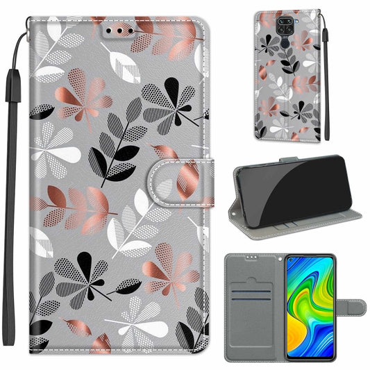 For Xiaomi Redmi Note 9/Redmi 10X 4G Voltage Coloured Drawing Magnetic Clasp Horizontal Flip PU Leather Case with Holder & Card Slots(C19 Material Flower) - Xiaomi Cases by buy2fix | Online Shopping UK | buy2fix