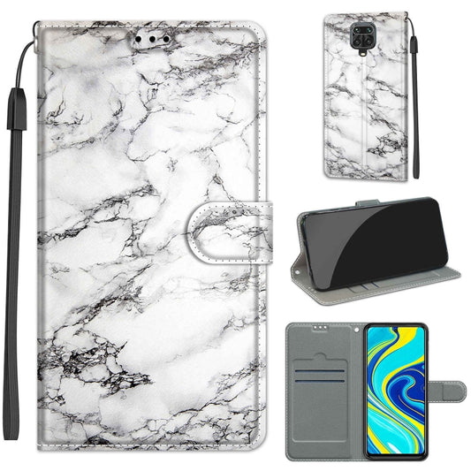 For Xiaomi Redmi Note 9S/9 Pro Voltage Coloured Drawing Magnetic Clasp Horizontal Flip PU Leather Case with Holder & Card Slots(C01 White Marble) - Xiaomi Cases by buy2fix | Online Shopping UK | buy2fix