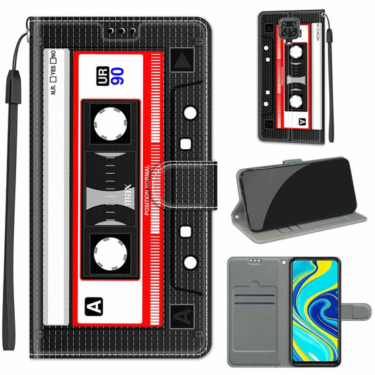 For Xiaomi Redmi Note 9S/9 Pro Voltage Coloured Drawing Magnetic Clasp Horizontal Flip PU Leather Case with Holder & Card Slots(C10 Black Red Tape) - Xiaomi Cases by buy2fix | Online Shopping UK | buy2fix