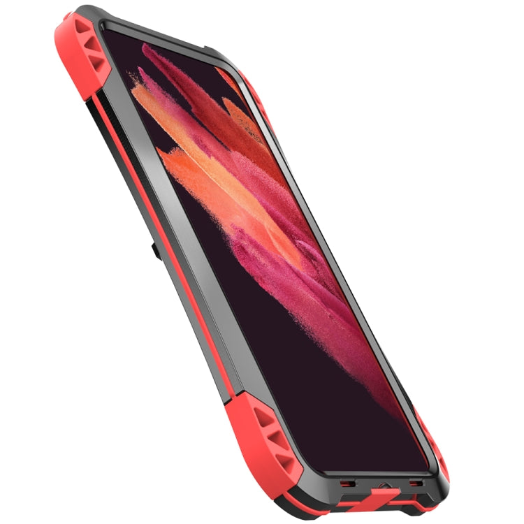 For Samsung Galaxy S21 FE R-JUST AMIRA Shockproof Dustproof Waterproof Metal Protective Case(Red) - Galaxy Phone Cases by R-JUST | Online Shopping UK | buy2fix