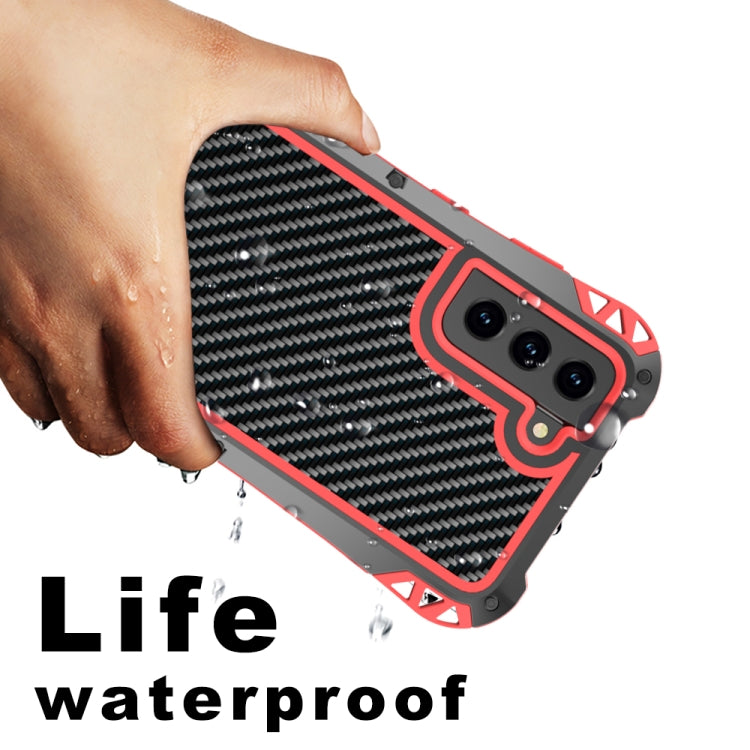 For Samsung Galaxy S21 FE R-JUST AMIRA Shockproof Dustproof Waterproof Metal Protective Case(Red) - Galaxy Phone Cases by R-JUST | Online Shopping UK | buy2fix