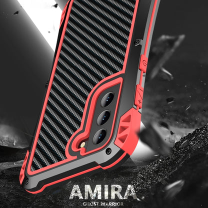 For Samsung Galaxy S21 FE R-JUST AMIRA Shockproof Dustproof Waterproof Metal Protective Case(Red) - Galaxy Phone Cases by R-JUST | Online Shopping UK | buy2fix
