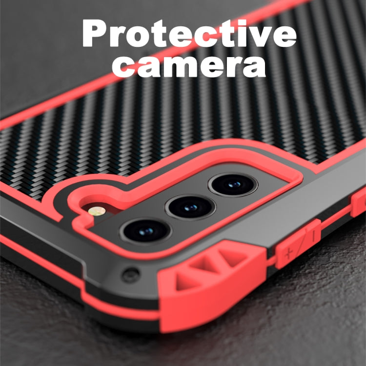 For Samsung Galaxy S21 FE R-JUST AMIRA Shockproof Dustproof Waterproof Metal Protective Case(Red) - Galaxy Phone Cases by R-JUST | Online Shopping UK | buy2fix