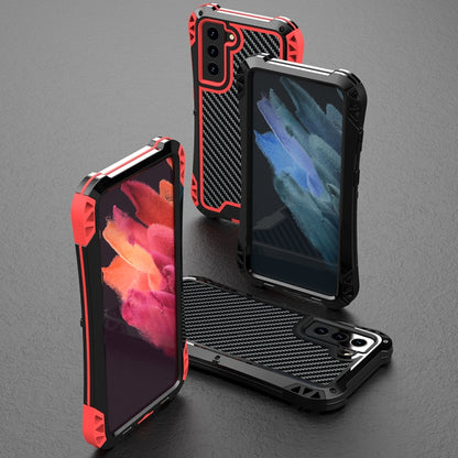 For Samsung Galaxy S21 FE R-JUST AMIRA Shockproof Dustproof Waterproof Metal Protective Case(Red) - Galaxy Phone Cases by R-JUST | Online Shopping UK | buy2fix