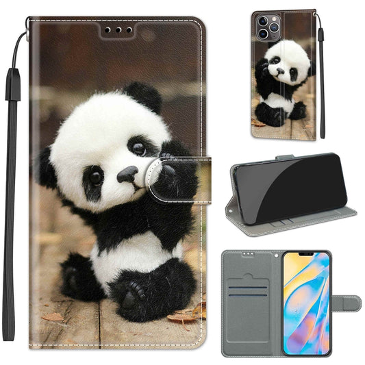For iPhone 12 Pro Max Voltage Colored Drawing Magnetic Clasp Horizontal Flip PU Leather Case with Holder & Card Slots(C18 Wood Board Panda) - iPhone 12 Pro Max Cases by buy2fix | Online Shopping UK | buy2fix