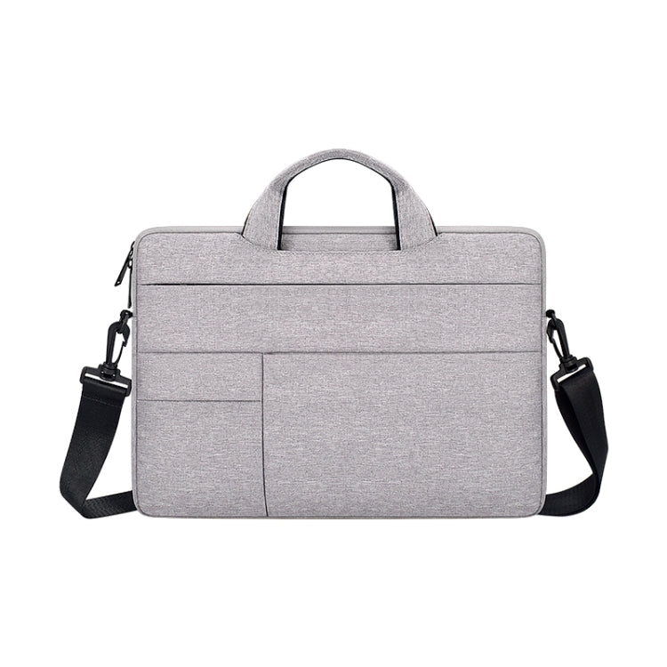 ND05SDJ Oxford Cloth + Nylon Laptop Portable Shoulder Bag, Size:15.6 inch(Hemp Gray) by buy2fix