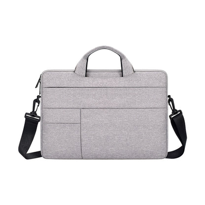 ND05SDJ Oxford Cloth + Nylon Laptop Portable Shoulder Bag, Size:15.6 inch(Hemp Gray) by buy2fix