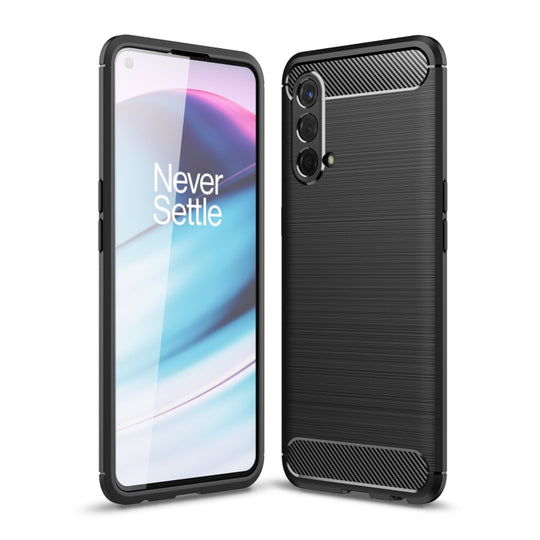 For OnePlus Nord CE 5G Brushed Texture Carbon Fiber TPU Case(Black)