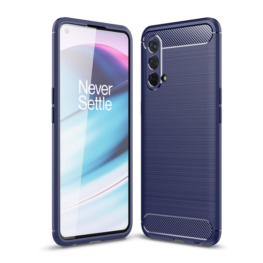For OnePlus Nord CE 5G Brushed Texture Carbon Fiber TPU Case(Navy Blue) - OnePlus Cases by buy2fix | Online Shopping UK | buy2fix