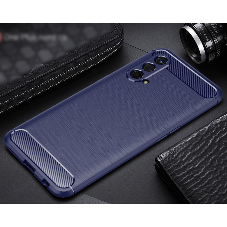 For OnePlus Nord CE 5G Brushed Texture Carbon Fiber TPU Case(Navy Blue) - OnePlus Cases by buy2fix | Online Shopping UK | buy2fix