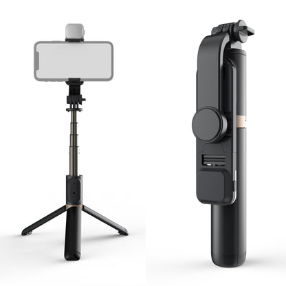 Q03S Fill Light Bluetooth Selfie Stick Tripod Mobile Phone Holder(Black) - Selfie Sticks by buy2fix | Online Shopping UK | buy2fix