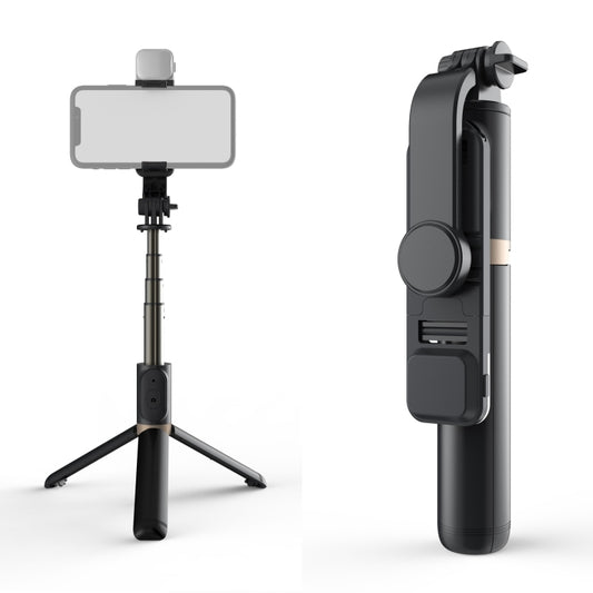 Q03S Fill Light Bluetooth Selfie Stick Tripod Mobile Phone Holder(Black) - Selfie Sticks by buy2fix | Online Shopping UK | buy2fix
