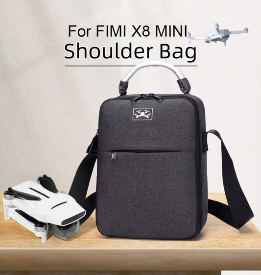 Shockproof Waterproof Single Shoulder Storage Bag Travel Carrying Cover Case Box for FIMI X8 mini(Black + Black Liner) -  by buy2fix | Online Shopping UK | buy2fix