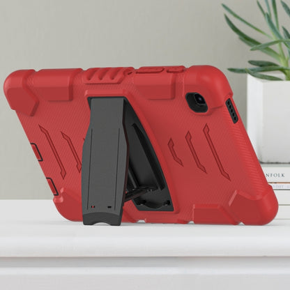 For Samsung Galaxy Tab A7 Lite 8.7 inch 2021 3-Layer Protection Screen Frame + PC + Silicone Shockproof Combination Case with Holder(Red+Black) - Tab A7 Lite T220 / T225 by buy2fix | Online Shopping UK | buy2fix