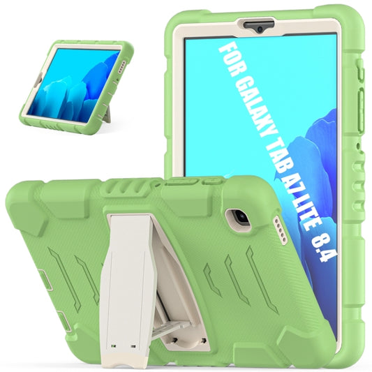 For Samsung Galaxy Tab A7 Lite 8.7 inch 2021 3-Layer Protection Screen Frame + PC + Silicone Shockproof Combination Case with Holder(Matcha Green) - Tab A7 Lite T220 / T225 by buy2fix | Online Shopping UK | buy2fix