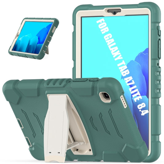 For Samsung Galaxy Tab A7 Lite 8.7 inch 2021 3-Layer Protection Screen Frame + PC + Silicone Shockproof Combination Case with Holder(Emerald Green) - Tab A7 Lite T220 / T225 by buy2fix | Online Shopping UK | buy2fix