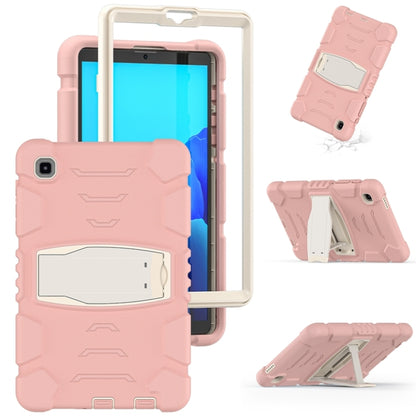 For Samsung Galaxy Tab A7 Lite 8.7 inch 2021 3-Layer Protection Screen Frame + PC + Silicone Shockproof Combination Case with Holder(Cherry Blossoms Pink) - Tab A7 Lite T220 / T225 by buy2fix | Online Shopping UK | buy2fix
