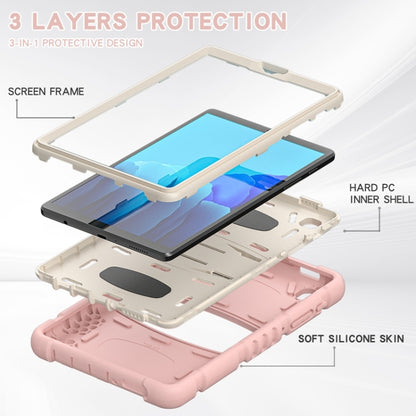 For Samsung Galaxy Tab A7 Lite 8.7 inch 2021 3-Layer Protection Screen Frame + PC + Silicone Shockproof Combination Case with Holder(Cherry Blossoms Pink) - Tab A7 Lite T220 / T225 by buy2fix | Online Shopping UK | buy2fix