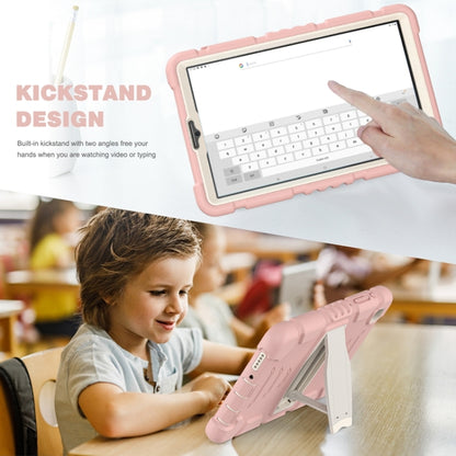 For Samsung Galaxy Tab A7 Lite 8.7 inch 2021 3-Layer Protection Screen Frame + PC + Silicone Shockproof Combination Case with Holder(Cherry Blossoms Pink) - Tab A7 Lite T220 / T225 by buy2fix | Online Shopping UK | buy2fix