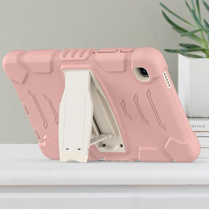 For Samsung Galaxy Tab A7 Lite 8.7 inch 2021 3-Layer Protection Screen Frame + PC + Silicone Shockproof Combination Case with Holder(Cherry Blossoms Pink) - Tab A7 Lite T220 / T225 by buy2fix | Online Shopping UK | buy2fix