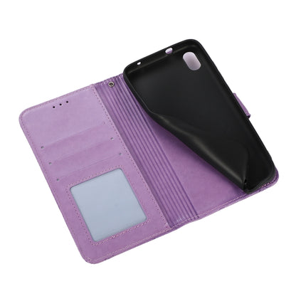 For Xiaomi Redmi 7A Skin Feel Embossed Sunflower Horizontal Flip Leather Case with Holder & Card Slots & Wallet & Lanyard(Purple) - Xiaomi Cases by buy2fix | Online Shopping UK | buy2fix