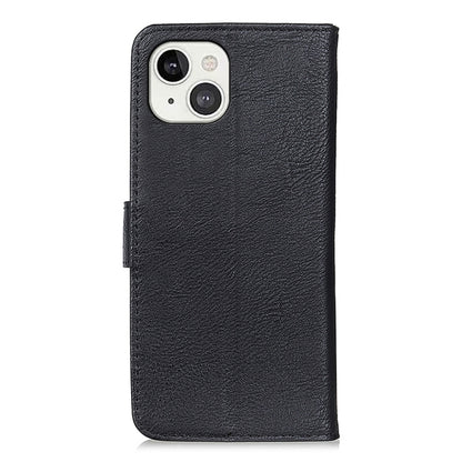 For iPhone 13 KHAZNEH Cowhide Texture Horizontal Flip Leather Case with Holder & Card Slots & Wallet(Black) - iPhone 13 Cases by buy2fix | Online Shopping UK | buy2fix