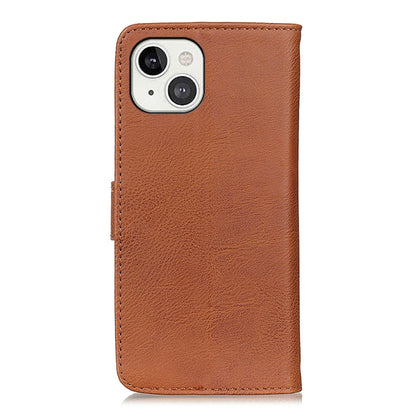 For iPhone 13 KHAZNEH Cowhide Texture Horizontal Flip Leather Case with Holder & Card Slots & Wallet(Brown) - iPhone 13 Cases by buy2fix | Online Shopping UK | buy2fix