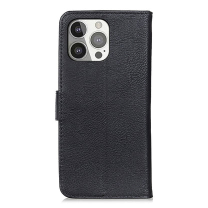 For iPhone 13 Pro KHAZNEH Cowhide Texture Horizontal Flip Leather Case with Holder & Card Slots & Wallet (Black) - iPhone 13 Pro Cases by buy2fix | Online Shopping UK | buy2fix