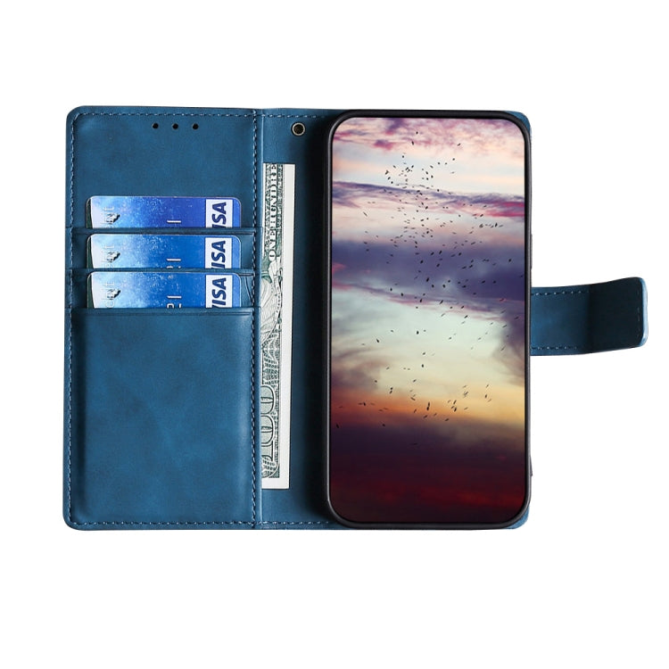 For Samsung Galaxy A40 Skin Feel Crocodile Texture Magnetic Clasp Horizontal Flip PU Leather Case with Holder & Card Slots & Wallet(Blue) by buy2fix