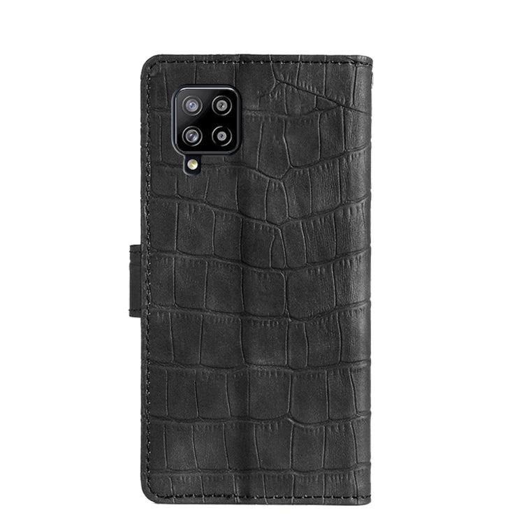 For Samsung Galaxy A42 5G Skin Feel Crocodile Texture Magnetic Clasp Horizontal Flip PU Leather Case with Holder & Card Slots & Wallet(Black) by buy2fix