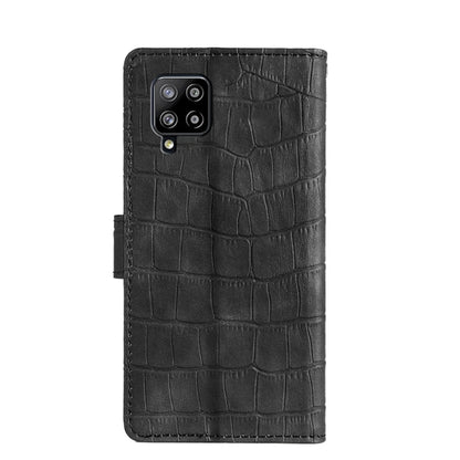For Samsung Galaxy A42 5G Skin Feel Crocodile Texture Magnetic Clasp Horizontal Flip PU Leather Case with Holder & Card Slots & Wallet(Black) by buy2fix