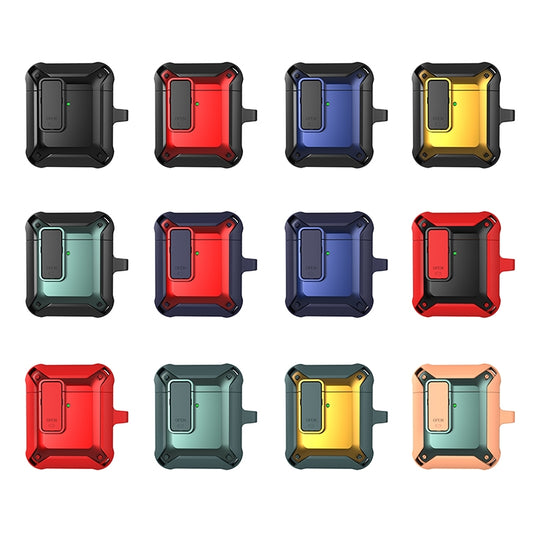 Wireless Earphones Shockproof Bumblebee Silicone Protective Case with Switch For AirPods 1/2(Red) - For AirPods 1/2 by buy2fix | Online Shopping UK | buy2fix