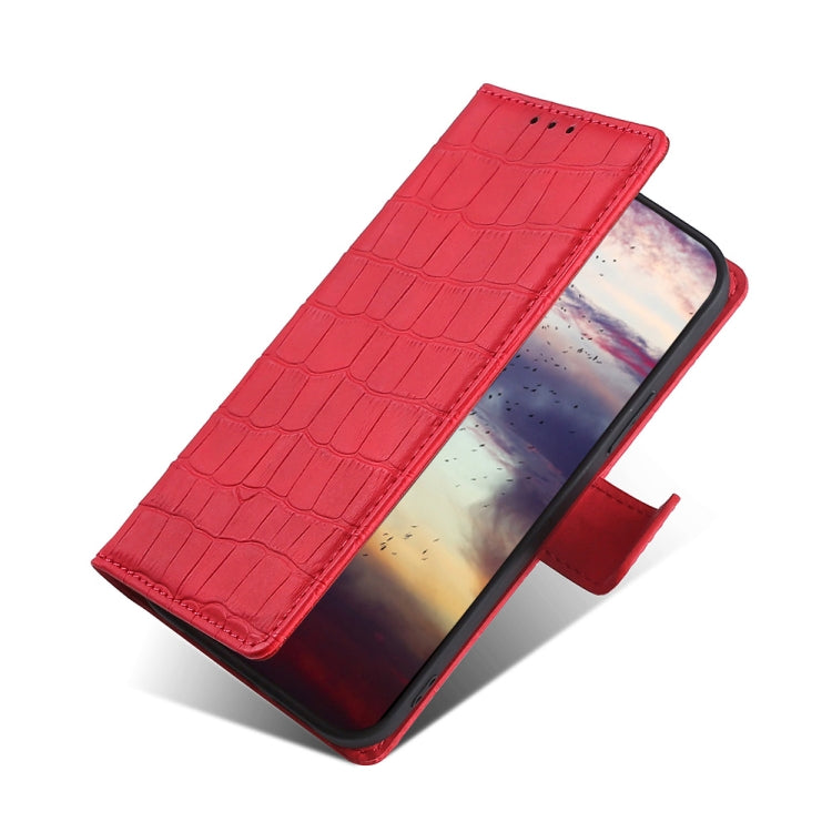 For Samsung Galaxy S10e Skin Feel Crocodile Texture Magnetic Clasp Horizontal Flip PU Leather Case with Holder & Card Slots & Wallet(Red) by buy2fix
