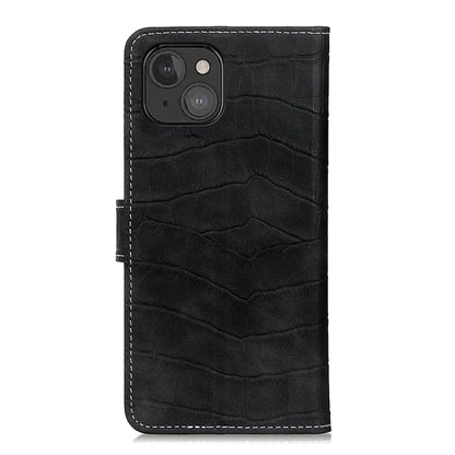 For iPhone 13 mini Crocodile Texture Horizontal Flip Leather Case with Holder & Card Slots & Wallet (Black) - iPhone 13 mini Cases by buy2fix | Online Shopping UK | buy2fix