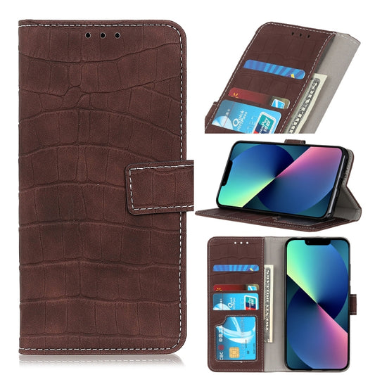 For iPhone 13 mini Crocodile Texture Horizontal Flip Leather Case with Holder & Card Slots & Wallet (Brown) - iPhone 13 mini Cases by buy2fix | Online Shopping UK | buy2fix