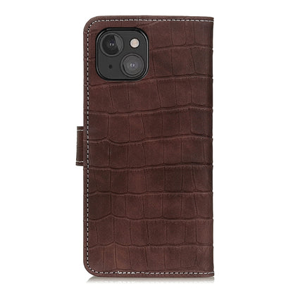 For iPhone 13 mini Crocodile Texture Horizontal Flip Leather Case with Holder & Card Slots & Wallet (Brown) - iPhone 13 mini Cases by buy2fix | Online Shopping UK | buy2fix