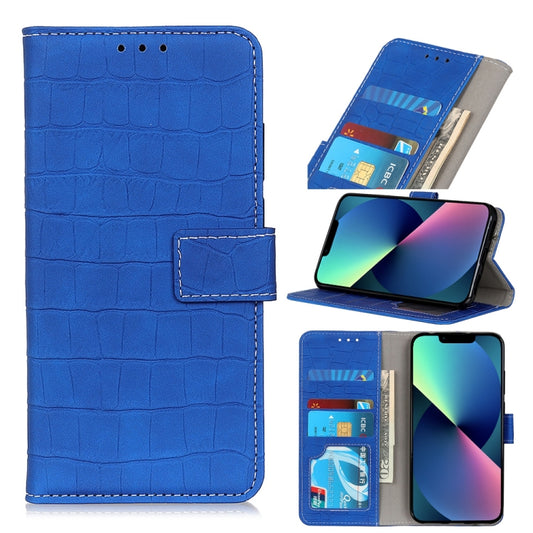 For iPhone 13 mini Crocodile Texture Horizontal Flip Leather Case with Holder & Card Slots & Wallet (Blue) - iPhone 13 mini Cases by buy2fix | Online Shopping UK | buy2fix