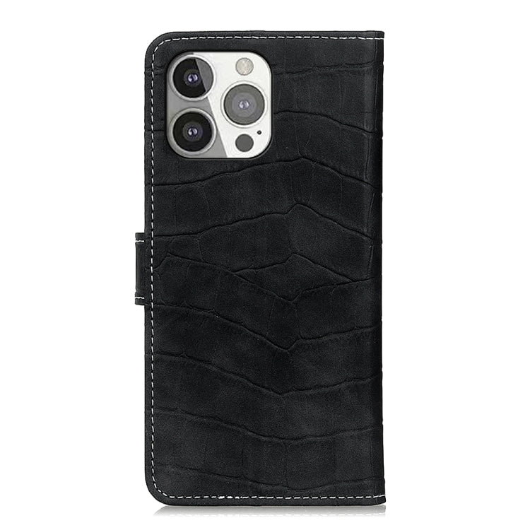 For iPhone 13 Pro Crocodile Texture Horizontal Flip Leather Case with Holder & Card Slots & Wallet (Black) - iPhone 13 Pro Cases by buy2fix | Online Shopping UK | buy2fix